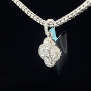 White gold Diamond VVS Clover Pendant